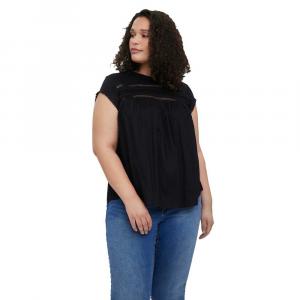 Блуза Vero Moda Curve Debbie Pleat, черный