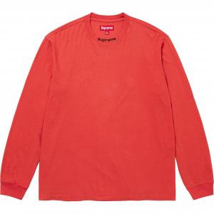 Футболка с длинными рукавами и вышитым воротником Supreme, черная