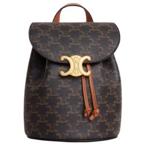 Женский рюкзак Triomphe из гладкой коровьей кожи, цвет янтарный Celine, gift set(basic set+box+shopping bag)