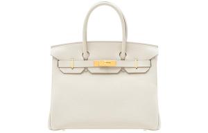 HERMES Сумка Birkin из телячьей кожи Togo для женщин 10 Craie Milkshake White