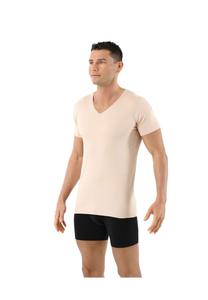 Майка Lasercut без подола, V-образный вырез Albertkreuz, бежевый
