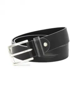 Мужской кожаный ремень с черной пряжкой Antony Morato, черный