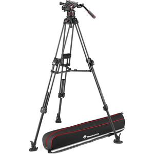 Жидкостная головка Manfrotto 612 Nitrotech с системой штатива 645 FAST Twin Carbon Fiber и сумкой