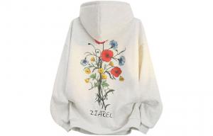 Толстовка Unisex Hooded Moderate Heavyweight ZIAREL, белый heather серый