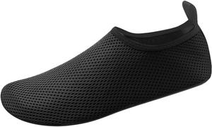 Обувь для плавания для женщин и мужчин, плавательные носки, сетчатые дышащие легкие кроссовки для ходьбы, плавания, пляжа, бассейна, йоги, серфинга Generic, черный