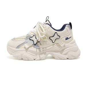 WARRIOR Износостойкие дышащие легкие массивные низкие кеды женские бежево-голубые, цвет Beige Blue