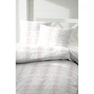 Постельное белье Primera «цепочка», с цепочным узором, белый/коричневый