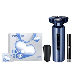 FS985 Роторная бритва Triple Blade, моющаяся по всему корпусу, перезаряжаемая, умная премиум FLYCO, fs985 синий 214 valentine's day exclusive box