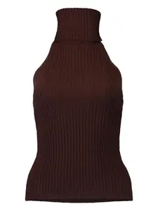 Водолазка Samson в рубчик Cara Cara, коричневый