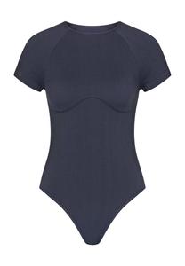 Женское боди Ever Infused с круглым вырезом и короткими рукавами sloggi, черный