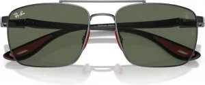 Женские квадратные солнцезащитные очки Ray-Ban RB3715M Scuderia Ferrari Collection, Gunmetal/Dark Green