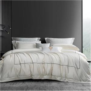 Generic Комплект постельного белья из сатинового жаккарда и египетского хлопка 160S с вышивкой в стиле пэчворк