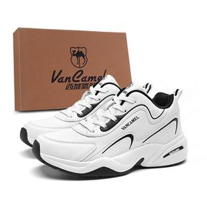 Скользостойкая, износостойкая, с полным покрытием, легкая, увеличивающая рост низкая верхняя обувь для улицы Unisex VanCamel, белый