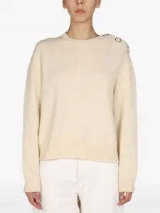 Свитер с пуговицами Jil Sander, бежевый