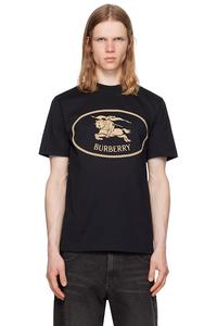 Хлопковая футболка Knight Stamp Burberry, черный
