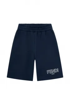 Шорты с логотипом Fendi Kids, синий