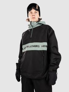 Анорак Horsefeathers Gordie Anorak, black/iceberg green