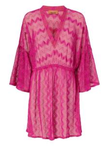 Мини-платье Missoni с зигзагообразным узором, фиолетовый