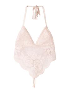 Вязаный топ Bershka Knitted Top, пастельный розовый