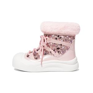 Снежные сапоги Sparkling, утепленные ботинки с флисовой подкладкой Rebound, дышащие термоизолированные, для детей Snoffy, Soft Sheer Pink