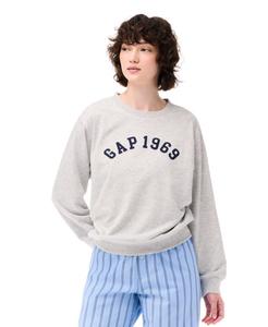 Женская футболка с круглым вырезом из французского махрового трикотажа GAP, Gray