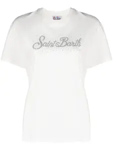 Футболка со стразами Mc2 Saint Barth, белый