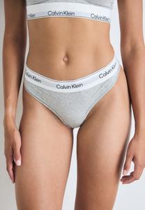 Трусы Calvin Klein Underwear THONG ICON COTTON MODAL, Grey Heather/Light Grey