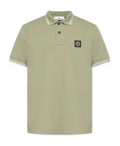 Поло с логотипом Stone Island, зеленый