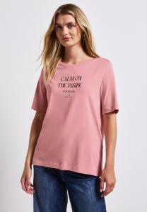 Футболка с принтом SOFTES MIT WORDING Street One, цвет Rosa