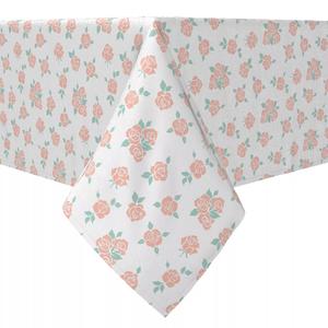 Квадратная скатерть, 100% хлопок, 60х60", иллюстрация розовых роз