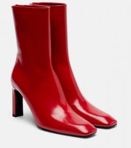 Бархатные кожаные ботинки Bar 85 Toteme