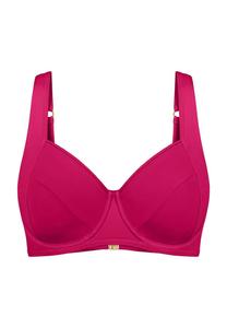 Летний бикини-топ на косточках с закручивающимися чашечками и широкими бретелями Triumph, цвет 00nw berry