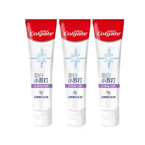 COLGATE Жесткая белая зубная паста с пищевой содой очищение, освежение дыхания, удаление пятен с зубов, отбеливание 180г/180г*3