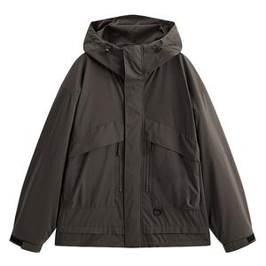 Модная куртка мужская Casual Outdoor свободного кроя PEACEBIRD MEN, rock коричневый 1