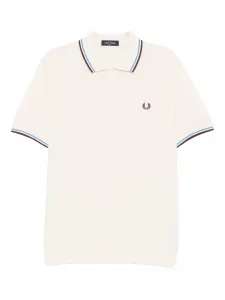 Рубашка поло с вышитым логотипом Fred Perry, слоновая кость