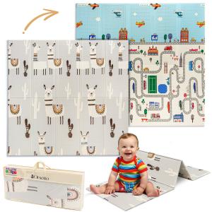 ОБРАЗОВАТЕЛЬНЫЙ КОВРИК ПЕННЫЙ, СКЛАДНОЙ ДЛЯ ДЕТЕЙ, БОЛЬШОЙ LAMA ROAD 180x200 Inna marka