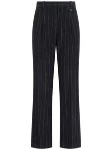 Брюки в тонкую полоску The Garment, черный