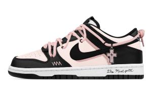 Nike Dunk Wild Berry Command Leather легкие нескользящие низкие скейтерские кроссовки black white pink