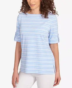 Миниатюрная трикотажная футболка в пеструю полоску Ruby Rd., мультиколор