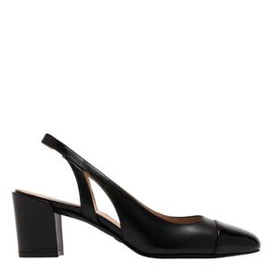 Туфли-лодочки Stuart Weitzman Sleek 50 из кожи с открытой пяткой, черный