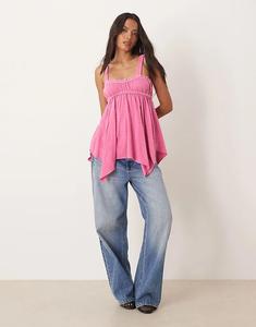 Асимметричный топ-комбинация Free People Amaryllis цвета орхидейно-розовый