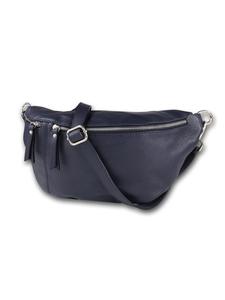 Кожаная поясная сумка Toscanto синяя, примерно 37 см Toscanto