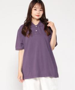 (U) Свободная рубашка-поло из пике