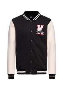 Куртка колледжа с крупной вышивкой Speed ​​Kings на спине KING KEROSIN, черный