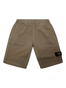 Шорты-бермуды с нашивкой Compass Stone Island Junior, коричневый