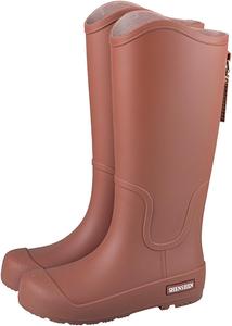 Женские резиновые сапоги на высоком каблуке для повседневной носки, удобные, длинные, модные и прочные Generic, Brown