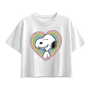 Футболка с принтом Peanuts Snoopy rainbow heart для девочек 7-16 Licensed Character, White
