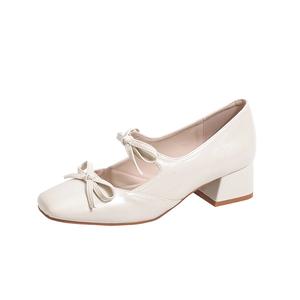 Туфли Мэри Джейн на массивном каблуке для женщин Beijiani, Ecru