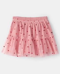 Детская юбка-шорты из тюля с сердечками для девочек 2T-5T Carter's, Pink