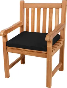 Подушка на сиденье для скамеек, садовых качелей и сидений, гладкая. FK5 (50x50x5 см, черная)